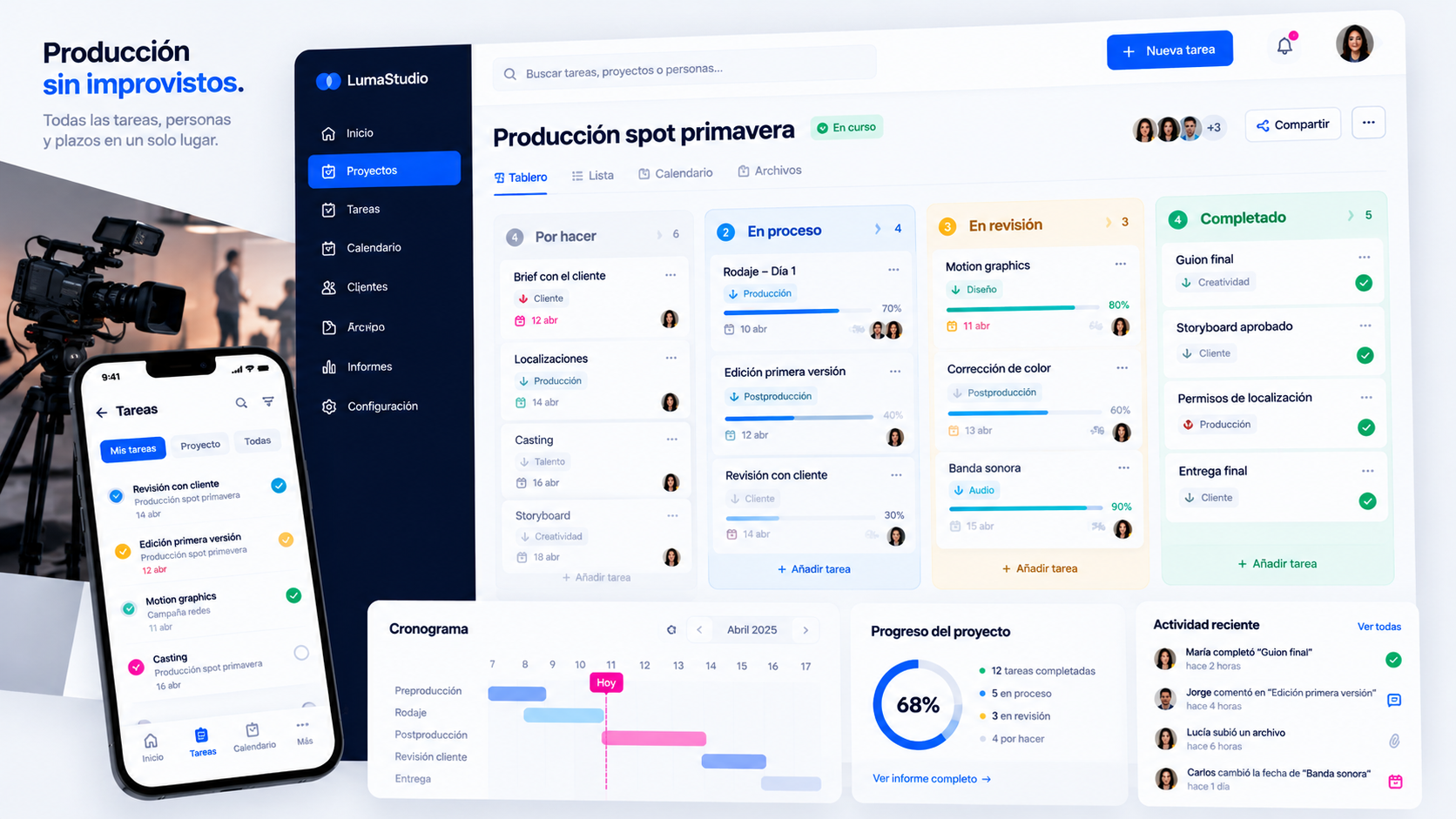 Ejemplo ilustrado de seguimiento de procesos